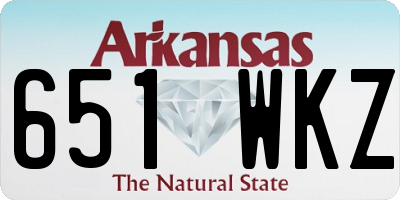 AR license plate 651WKZ