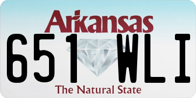 AR license plate 651WLI