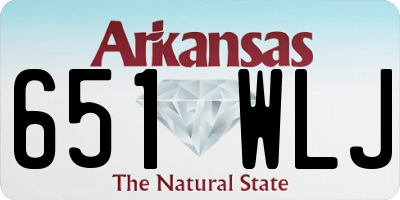 AR license plate 651WLJ