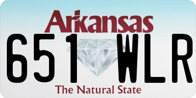 AR license plate 651WLR