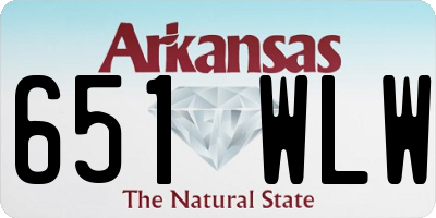 AR license plate 651WLW