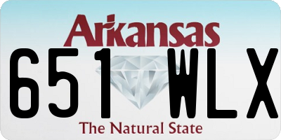 AR license plate 651WLX