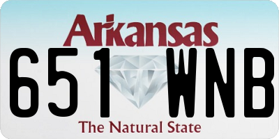 AR license plate 651WNB