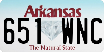 AR license plate 651WNC