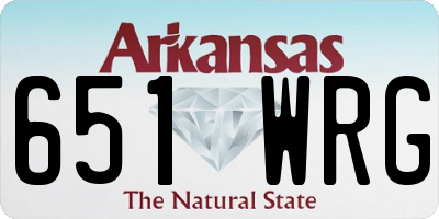 AR license plate 651WRG
