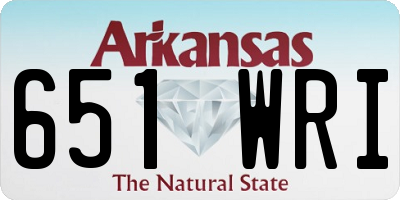 AR license plate 651WRI
