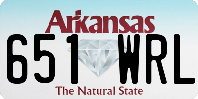 AR license plate 651WRL