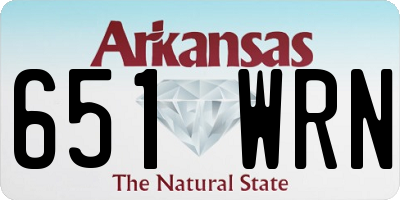 AR license plate 651WRN