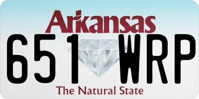AR license plate 651WRP