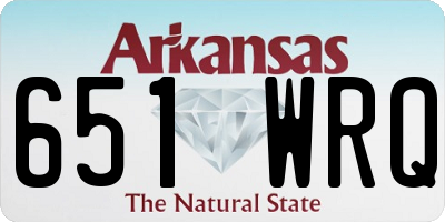 AR license plate 651WRQ