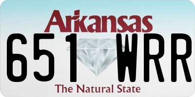 AR license plate 651WRR