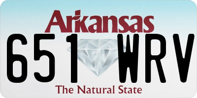 AR license plate 651WRV