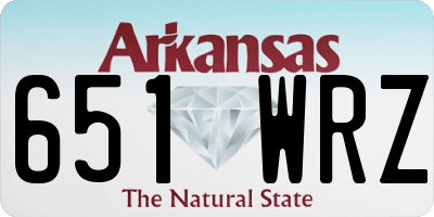 AR license plate 651WRZ