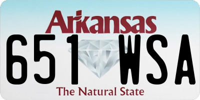 AR license plate 651WSA