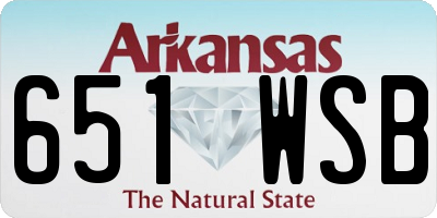 AR license plate 651WSB