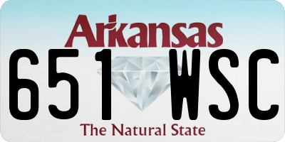 AR license plate 651WSC