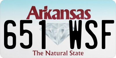 AR license plate 651WSF