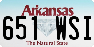 AR license plate 651WSI