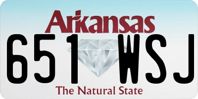 AR license plate 651WSJ