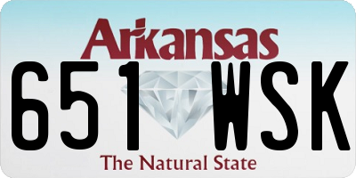 AR license plate 651WSK