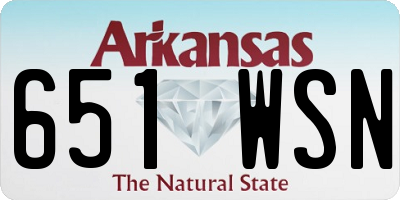 AR license plate 651WSN