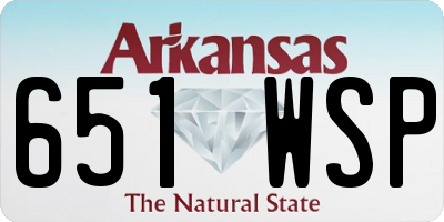 AR license plate 651WSP
