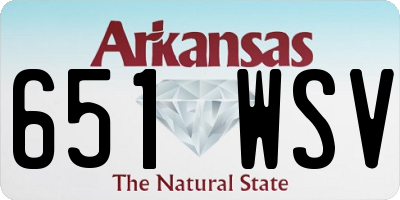 AR license plate 651WSV