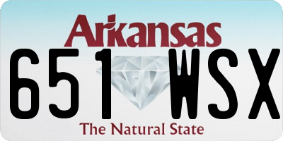 AR license plate 651WSX
