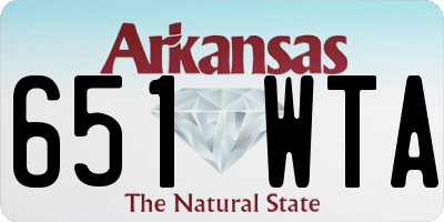 AR license plate 651WTA