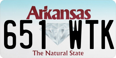 AR license plate 651WTK