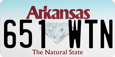 AR license plate 651WTN