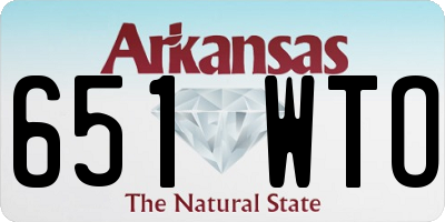 AR license plate 651WTO