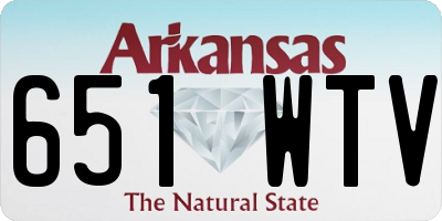 AR license plate 651WTV