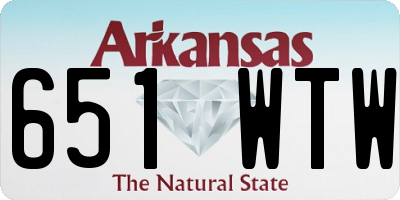 AR license plate 651WTW