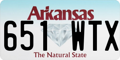 AR license plate 651WTX