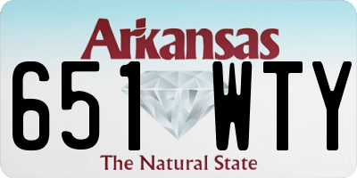 AR license plate 651WTY