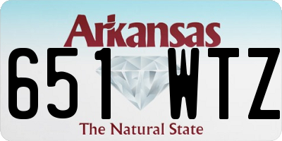 AR license plate 651WTZ