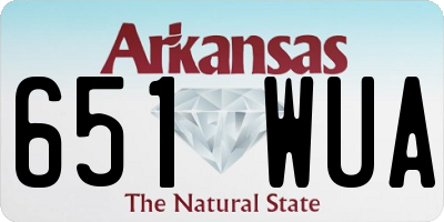 AR license plate 651WUA