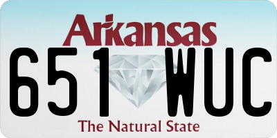 AR license plate 651WUC