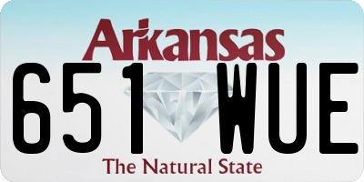 AR license plate 651WUE