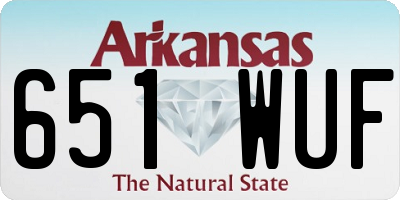 AR license plate 651WUF