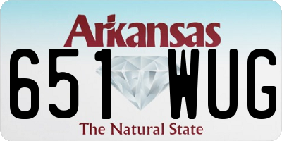 AR license plate 651WUG