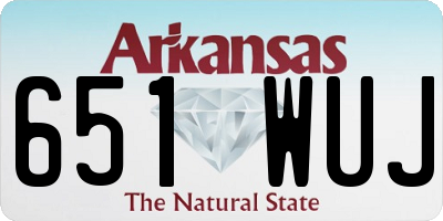 AR license plate 651WUJ
