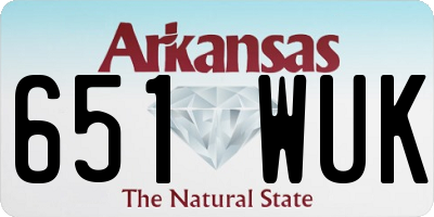 AR license plate 651WUK