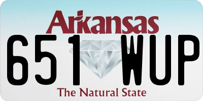 AR license plate 651WUP