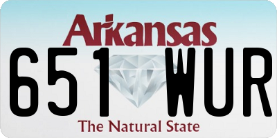 AR license plate 651WUR