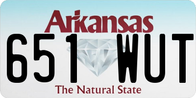 AR license plate 651WUT