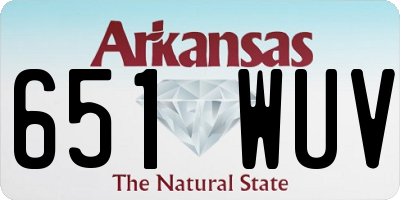 AR license plate 651WUV