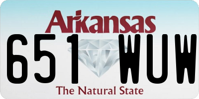 AR license plate 651WUW