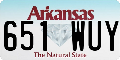 AR license plate 651WUY